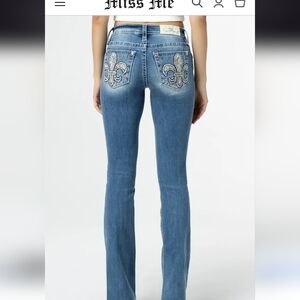 Miss Me Sequin Fleur Bootcut Jeans
